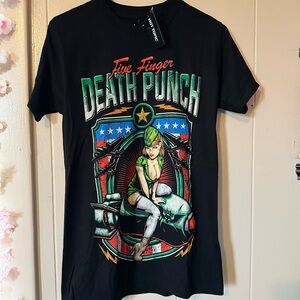 Hot Topic 5FDP Black Graphic Tee